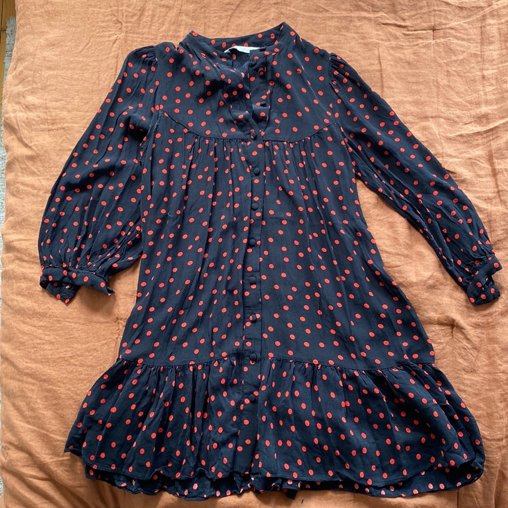 Zara flow polka dot dress size small